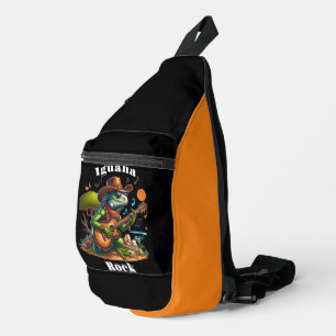 Iguana Serenading Swamp Dweller Rock Crossbody Bag