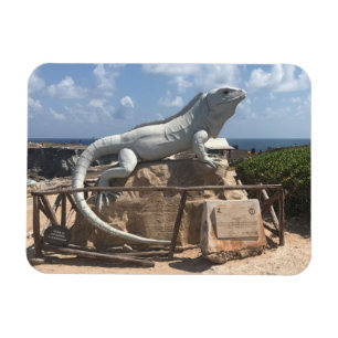 Iguana Skulptur Isla Mujeres, Mexiko Foto Magnet