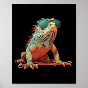Iguana Sungles Kostüm für Liebhaber des sonnigen R Poster