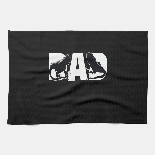 Iguana Vater Geschirrtuch (Horizontal)