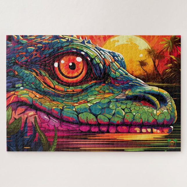 Iguana Vibes: Das farbenfrohe Reptil (Horizontal)