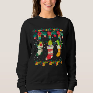 Iguana Weihnachtsstöcke X Mas Lights Pajama Matchi Sweatshirt