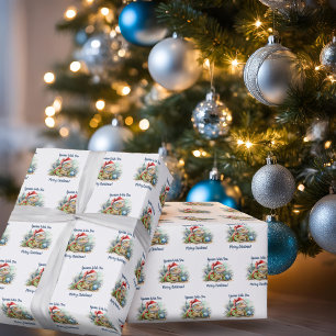 Iguana wünscht Ihnen ein frohes Weihnachtsweiß Geschenkpapier