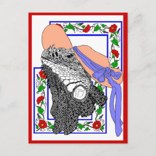 Iguanadonna Postkarte