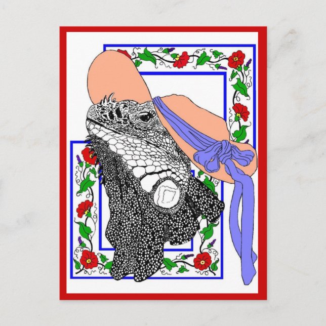 Iguanadonna Postkarte (Vorderseite)