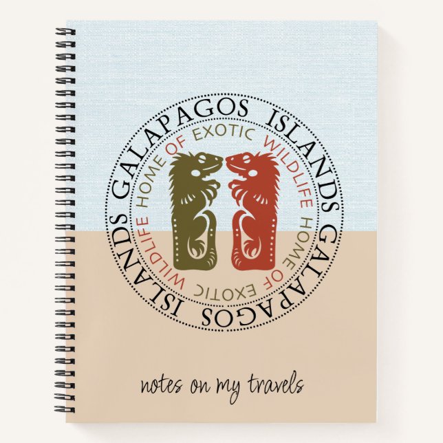 Iguanas Galapagos Inseln Reisen Notizbuch (Vorderseite)