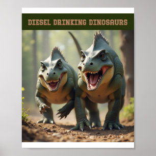 Iguanodons scherzen poster