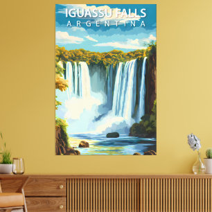 Iguassu Fälle, Argentinien – Vintage Reiseplakat A Leinwanddruck