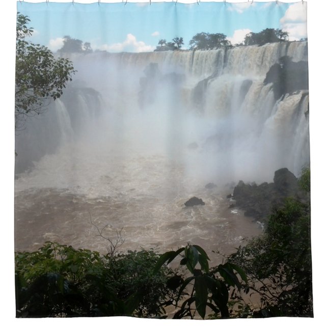 Iguazu Falls N. Argentina Foto Design Klasse Duschvorhang (Vorderseite)
