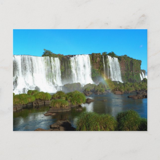 Iguazu fällt in Brasilien Feiertagspostkarte (Vorderseite)