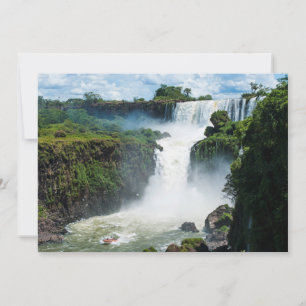 Iguazu-Wasserfälle umgeben von Dschungel Dankeskarte