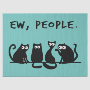 Ih Leute Lustig Meowy Schwarze Katzen Seidenpapier