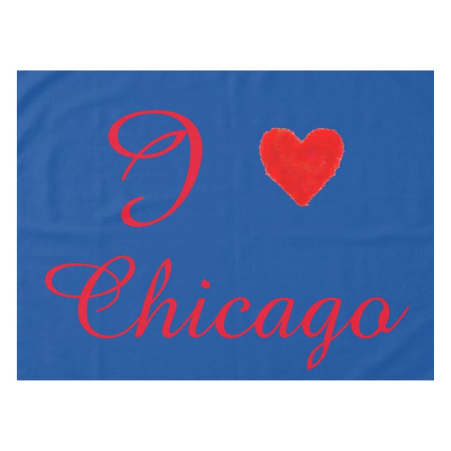 IHEART Chicago Tischdecke (Vorderseite (Horizontal))