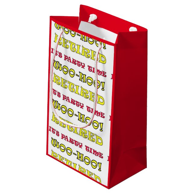 Ihm gezogen Party-Zeit zurück Kleine Geschenktüte (Rückseite Schrägansicht)