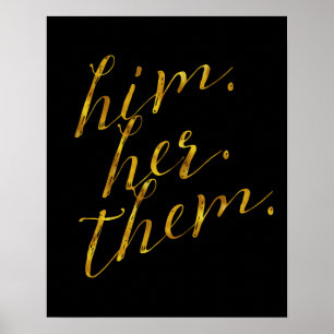 Ihm ihr Familienangebot Gold-Imitate entdecken Poster