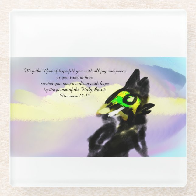 ihm vertrauen glasuntersetzer (Vorderseite)