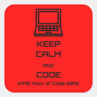 IHMS-Stunde des Codes 2016 Quadratischer Aufkleber
