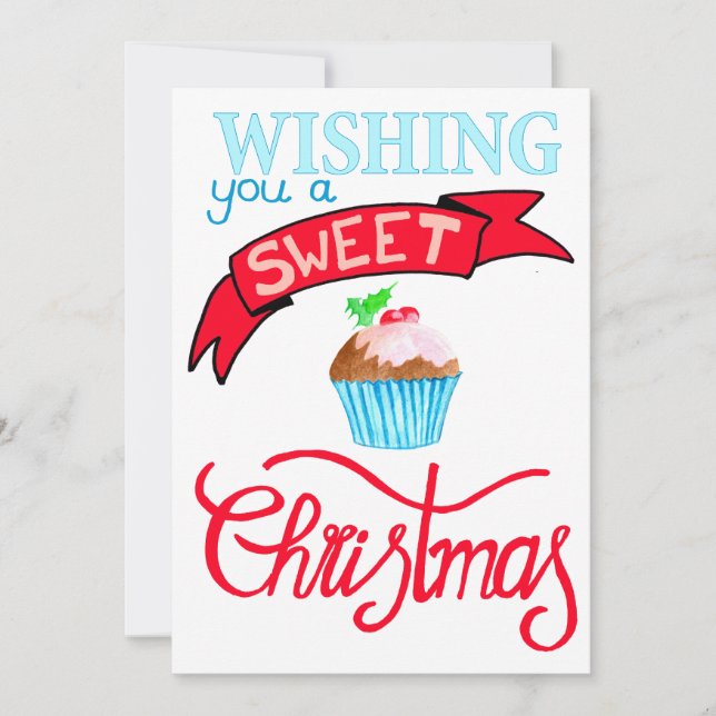 Ihnen ein sehr süßes Weihnachten wünschen! Einladung (Vorderseite)