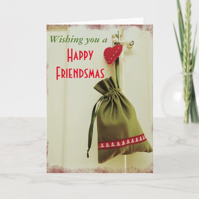 Ihnen eine glückliche Friendsmas Karte wünschen (Vorderseite)