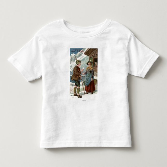 Ihnen eine glückliche neue YearMountain Szene Kleinkind T-shirt (Vorderseite)