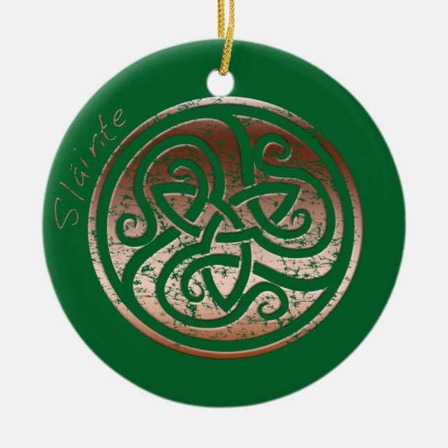Ihnen Gesundheit wünschen Slainte Keramikornament (Vorne)