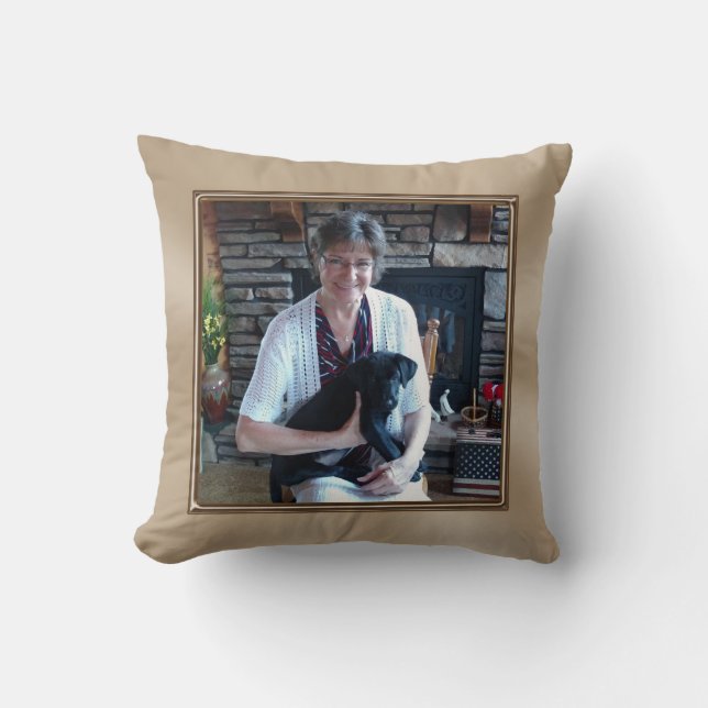Ihr 2 Foto-personalisiertes Kissen hier (Vorderseite)