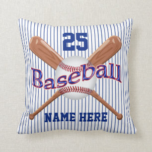 IHR 4 TEXT altmodisches Streifen-Baseball-Kissen Kissen