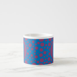 Ihr anfängliches blaues Lila Dots Trippy-Muster Gi Espressotasse