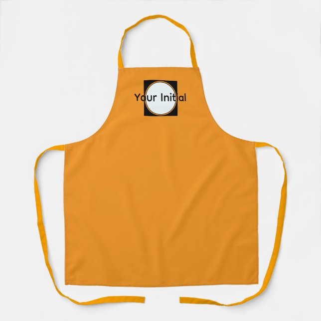 Ihr Anfangsmonogramm Orange Schürze (Vorderseite)