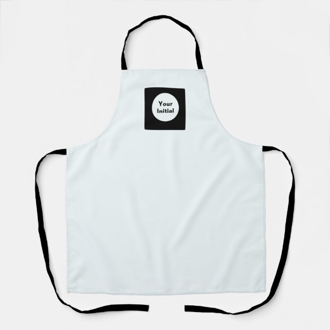 Ihr Anfangsmonogramm Schwarze Gurte Weiß  Schürze (Vorderseite)