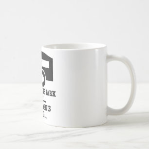 Ihr Anhänger-Park-Anruf ihr Abfall ist vermisst Kaffeetasse