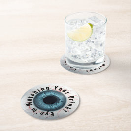 Ihr Auge schaut zu. Runder Pappuntersetzer