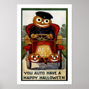 Ihr Auto habt ein glückliches Halloween Poster
