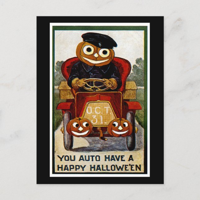 Ihr Auto habt ein glückliches Halloween Postkarte (Vorderseite)