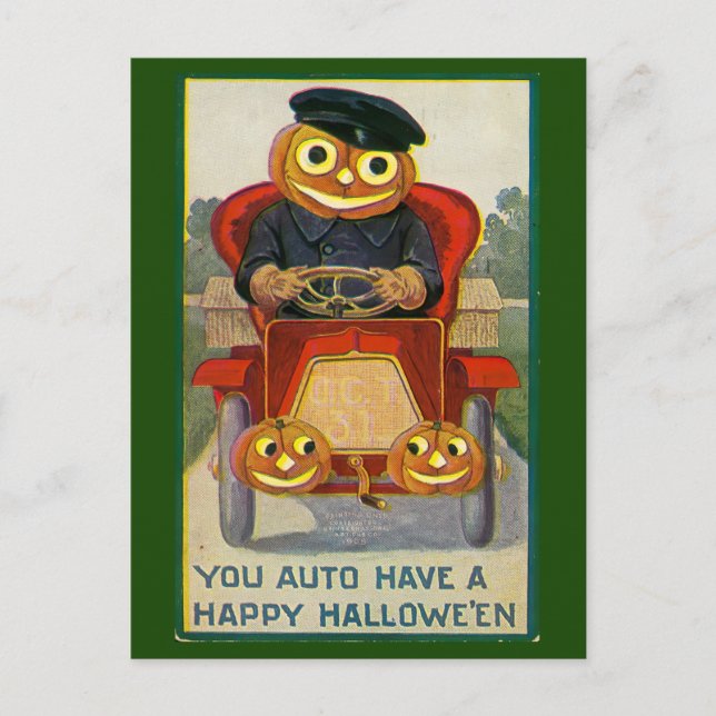 Ihr Auto hat ein glückliches Hallowe'en Postkarte (Vorderseite)