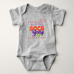 (Ihr Baby Name) Soca Baby World Class Baby Strampler