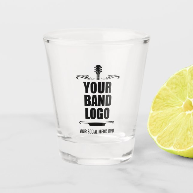 Ihr Band-Logo Schnapsglas (Vorderseite)