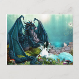 Ihr Begleiter Fantasy Dragon und Fairy Postkarte