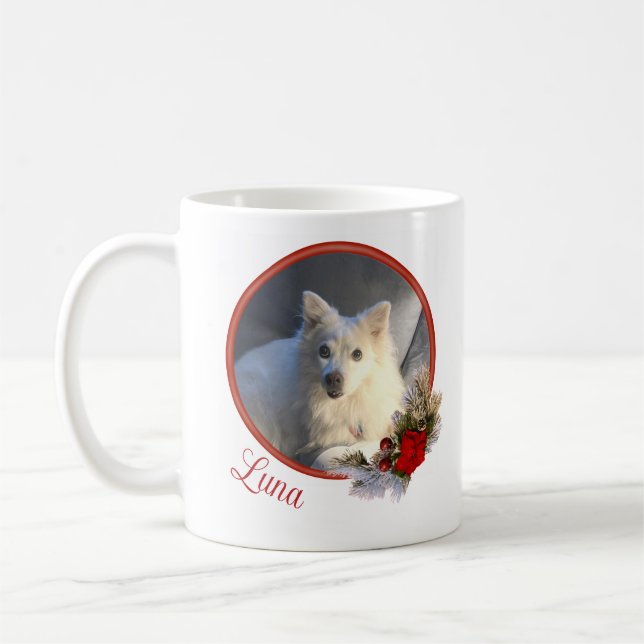 Ihr Begleiter Weihnachten Foto und Name Tasse (Links)