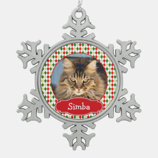 Ihr Begleiter Weihnachtsschmuck Harlequin Muster Schneeflocken Zinn-Ornament