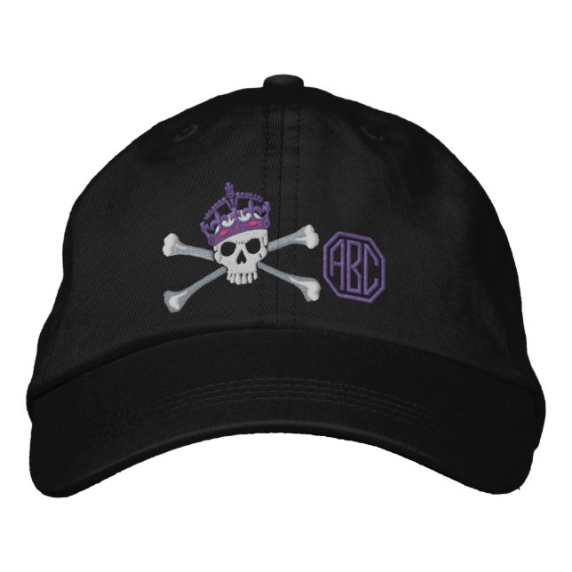 Ihr Behalten Crossbones Skull Monogramm Bestickte Kappe (Vorderseite)