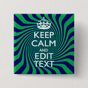 Ihr Behalten, ruhiger Text in blau-grün-wirbelfarb Button