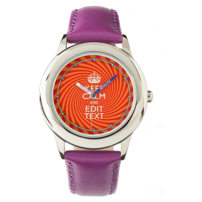 Ihr Behalten ruhiges Sprichwort auf dem lebhaften  Armbanduhr (Vorderseite)