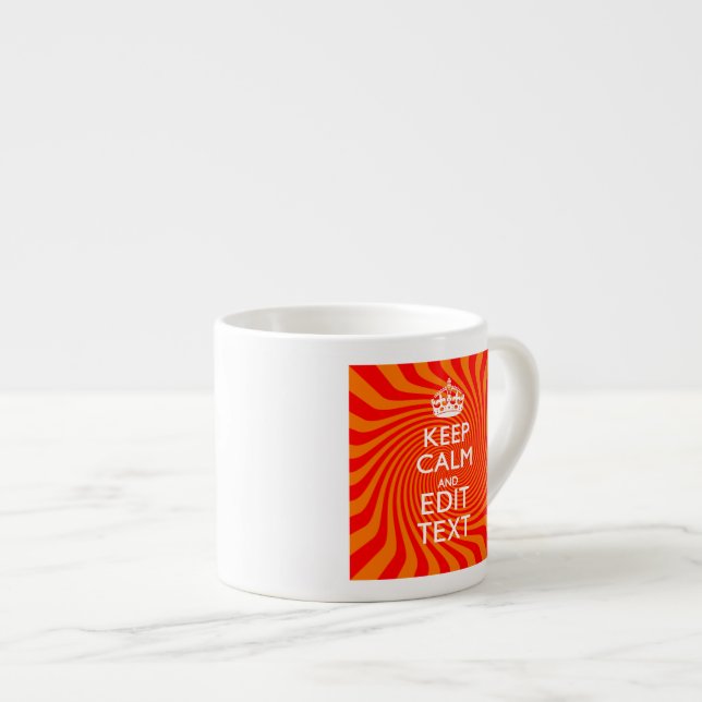 Ihr Behalten ruhiges Sprichwort auf dem lebhaften  Espressotasse (Vorderseite Rechts)
