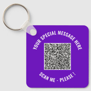 Ihr benutzerdefinierter QR-Code und Textanhänger B Schlüsselanhänger