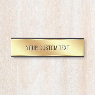 Ihr benutzerdefinierter Text Elegantes Gold Erstel Türschild