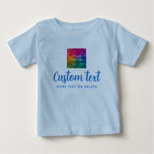 Ihr benutzerdefinierter Text Foto hochladen Fein J Baby T-shirt