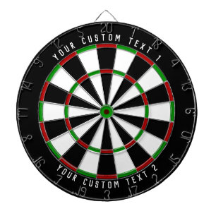 Ihr benutzerdefinierter Text   Klassisches Rot Grü Dartscheibe