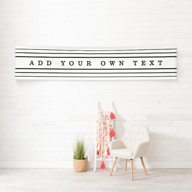 Ihr benutzerdefinierter Text und moderne Streifen  Banner (Insitu)