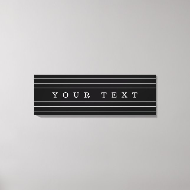Ihr benutzerdefinierter Text und moderne Streifen  Leinwanddruck (Vorderseite)